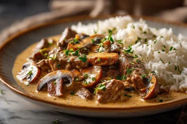 recette Bœuf Stroganoff à la crème et aux champignons