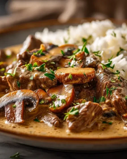 recette Bœuf Stroganoff à la crème et aux champignons