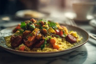 recette Couscous royal aux légumes et merguez