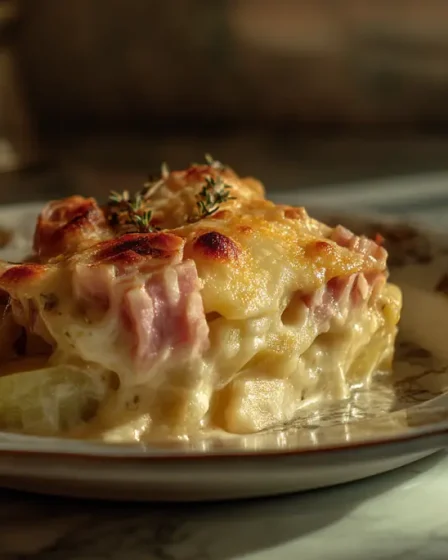 recette Gratin de poireaux au jambon et à l’emmental