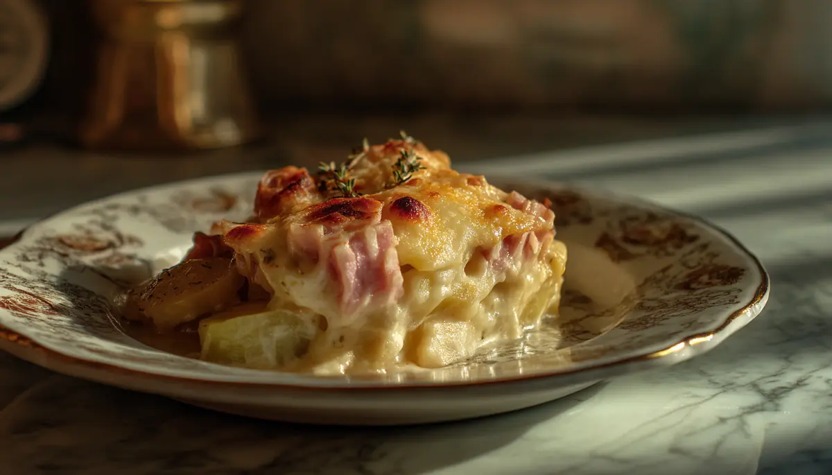 recette Gratin de poireaux au jambon et à l’emmental