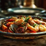 recette Paella valenciana aux fruits de mer et chorizo