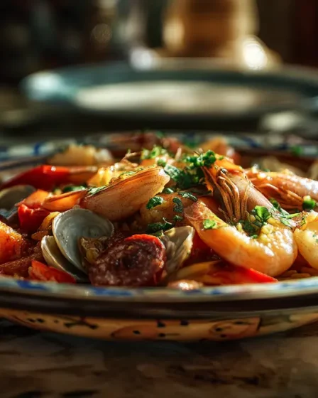 recette Paella valenciana aux fruits de mer et chorizo