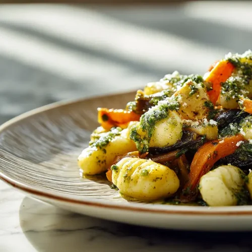 recette Poêlée de gnocchis aux légumes rôtis et pesto