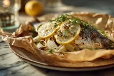 recette Poisson en papillote au citron, fenouil et herbes fraîches